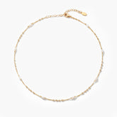 HERMOSA-PEARL AND GOLD BEAD NECKLACE