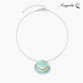AVALON AQUA SHELL PENDANT NECKLACE-100042N