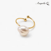 MALIBU Pearl Accent Open Artificial Gemstone Ring-300015T
