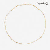 CARMEL DAINTY PEARL STATION NECKLACE-100039T