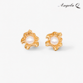 SOLANA - SUNBURST PEARL STUD EARRINGS
