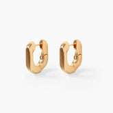 MALIBU-CHUNKY GOLD HOOP EARRINGS