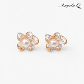 ROSE COVE - PEARL FLOWER STUD EARRINGS
