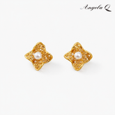 PALISADES - GOLD PEARL STUD EARRINGS