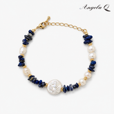 CAPRI - LAPIS AND PEARL BRACELET
