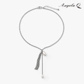 MIRAMAR - FEATHER PEARL DROP NECKLACE