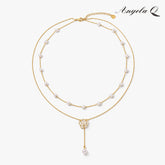 CAPRI - LAYERED PEARL DROP NECKLACE