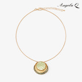 GOLDEN COVE HONEY SHELL PENDANT NECKLACE-100044N