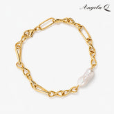 CATALINA BAROQUE PEARL PAPERCLIP BRACELET-200028T