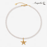 VENICE STAR - PEARL CHOKER NECKLACE