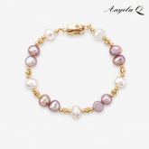 Unisex Blush Coast Artificial Gems Pearl Beaded Charm Bracelet-200024L
