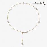 SOLANA - PEARL Y-DROP NECKLACE