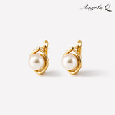 MARINA PEARL SWIRL STUD EARRINGS-400059P