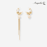 CASCADA PEARL CHAIN DROP EARRINGS-400027F