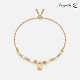 GOLDEN COAST PEARL CHARM BRACELET-200040T