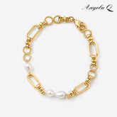 GOLDEN COAST PEARL STATION LINK BRACELET-200033T