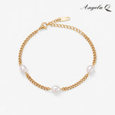 GOLDEN COAST Gold Pearl Beaded Bracelet - 200011N, Artificial Gemstone Jewelry Accessory