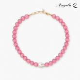 ROSE COVE PINK CAT'S EYE BAROQUE PEARL BEADED NECKLACE-100047N