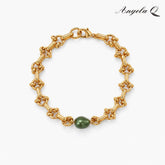Unisex Exquisite Pacifica Green Pearl Beaded Jewelry Bracelet, Artificial Gemstone Bracelet - 200038T