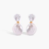 DIANA DOUBLE BAROQUE DROP EARRINGS