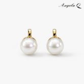 18-Carat Artificial Gemstone Seaside Pearl Drop Earrings, Drop Shape, Single Pair -400040P
