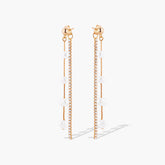 "IT GIRL" PEARL & DIAMOND DANGLE EARRINGS
