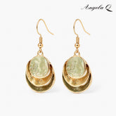 GOLDEN COVE HONEY SHELL DROP EARRINGS-400054N