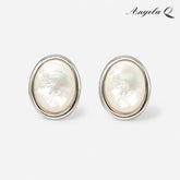 CORONADO OVAL MOTHER-OF-PEARL STUD EARRINGS-400067N