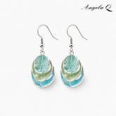 AVALON AQUA SHELL DROP EARRINGS-400051N