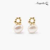 PEARL ORBIT STUD EARRINGS-400031P