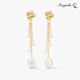 GOLDEN COAST PEARL STUD EARRINGS-400009L