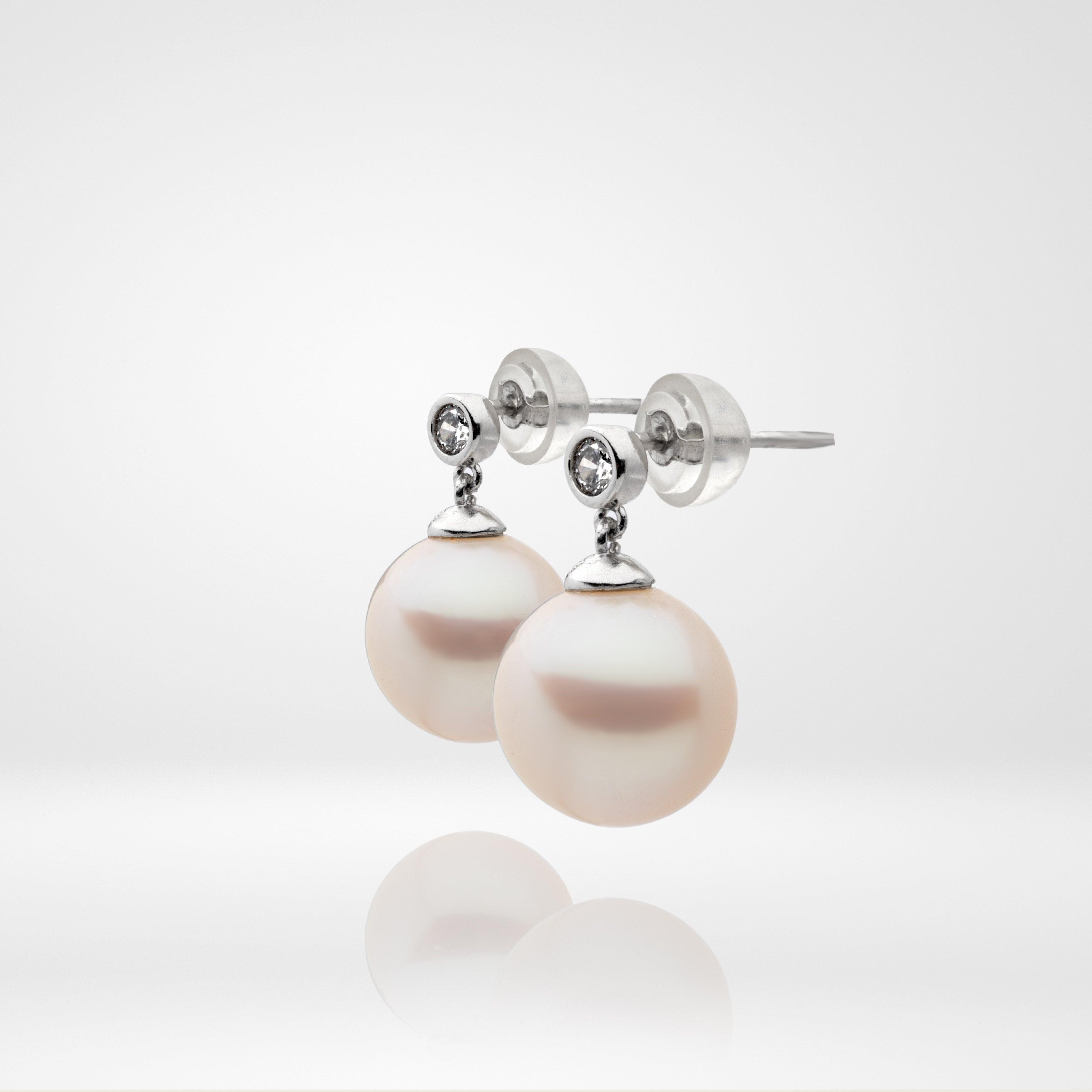 AngelaQ pearl jewelry, pearl earrings