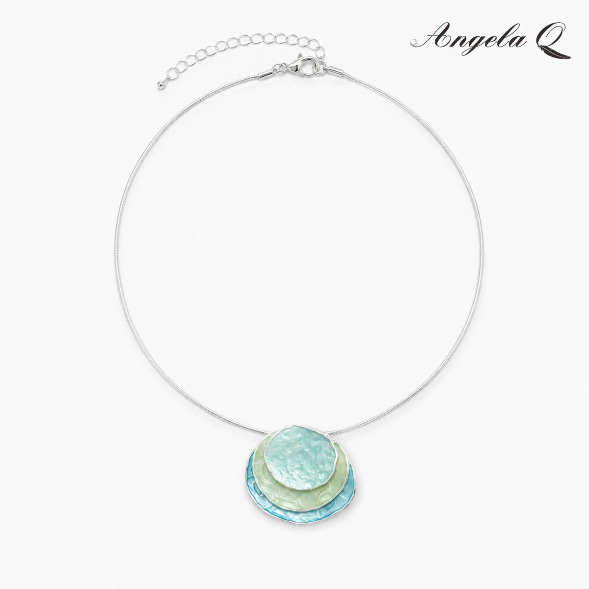 AVALON AQUA SHELL PENDANT NECKLACE-100042N