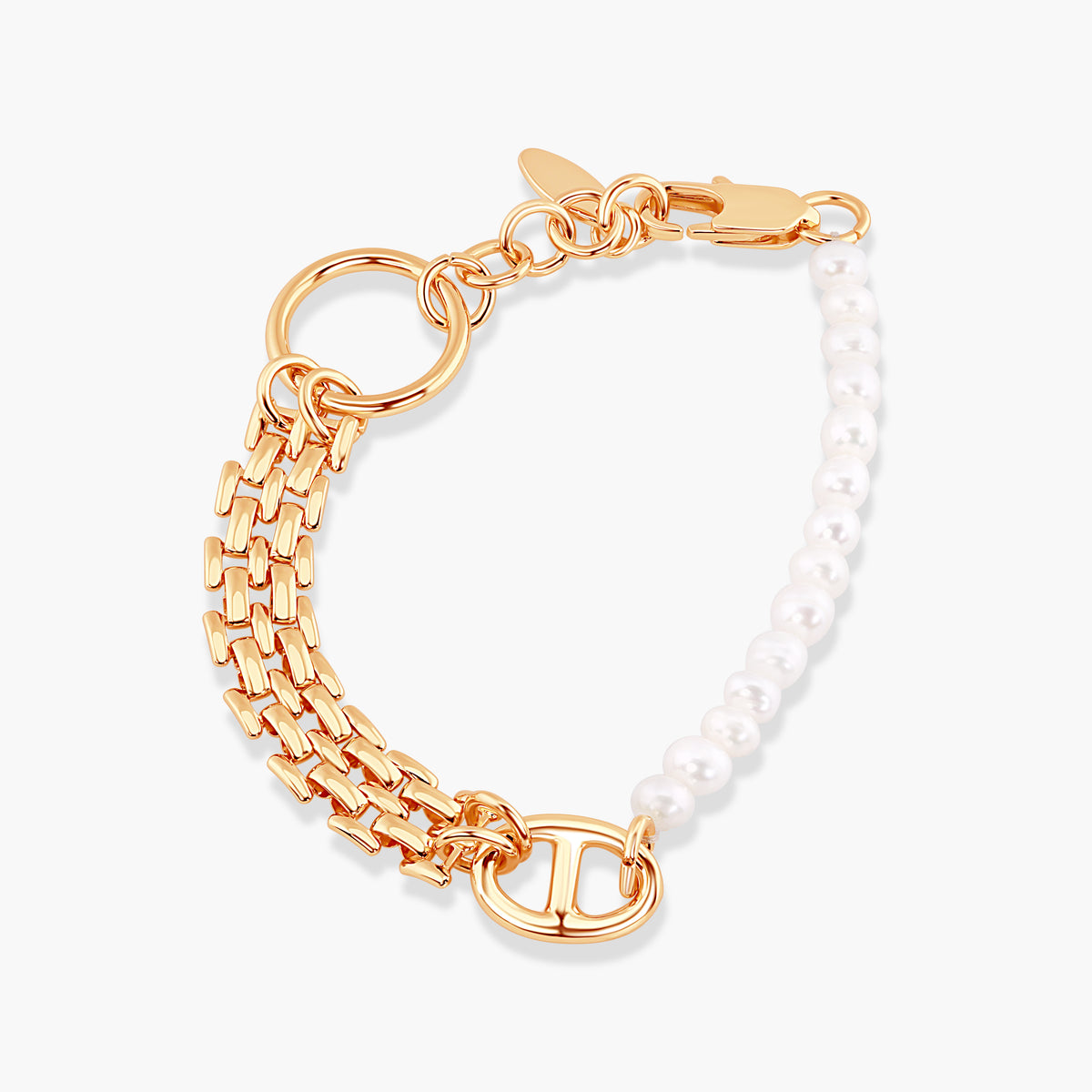 LADY LINK GOLD & PEARL BRACELET