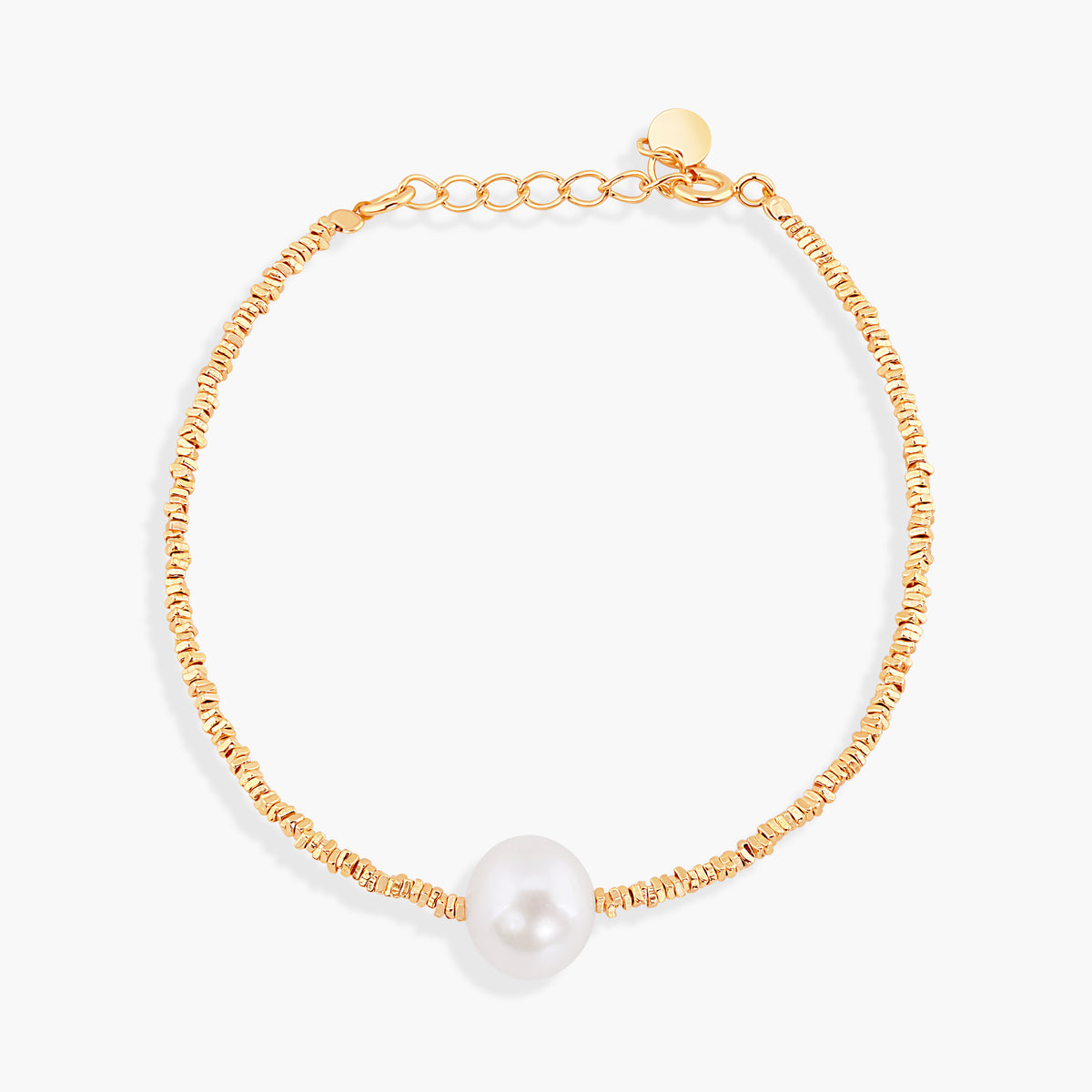 GOLD NUGGET PEARL BRACELET