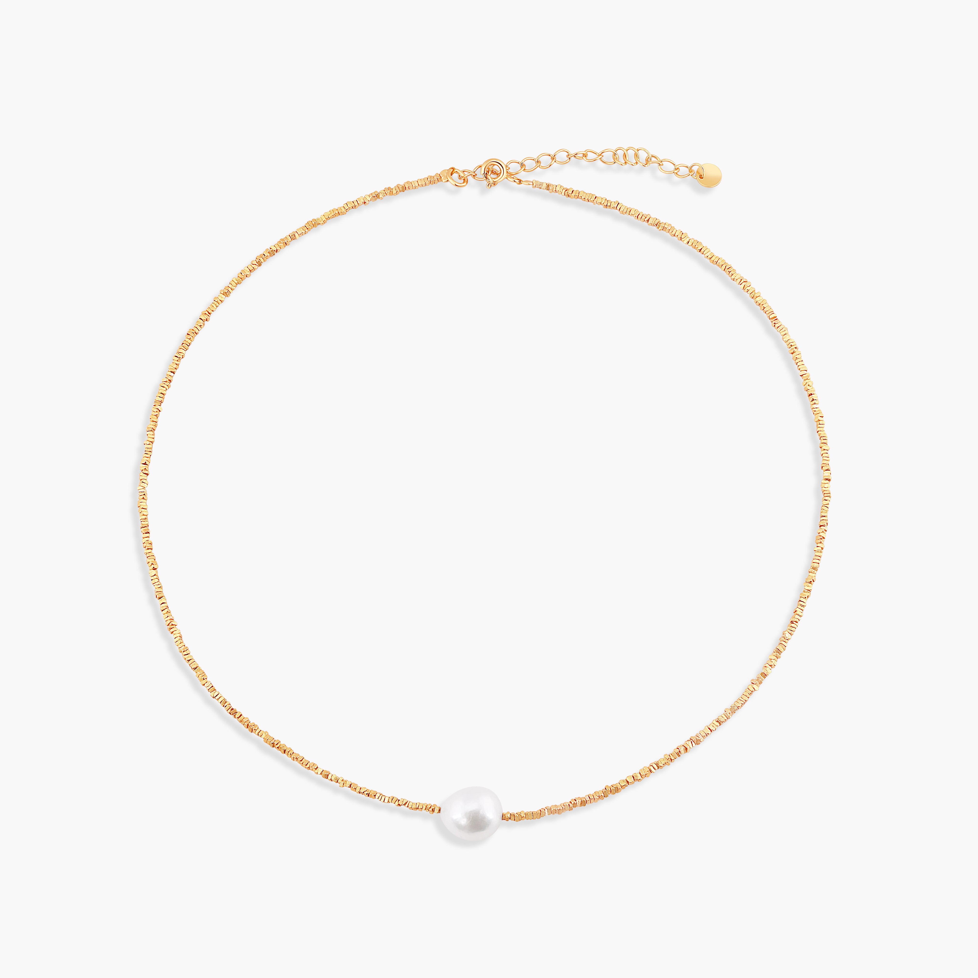 GOLD NUGGET PEARL NECKLACE