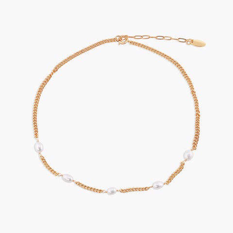 GILDED PEARL STRAND NECKLACE