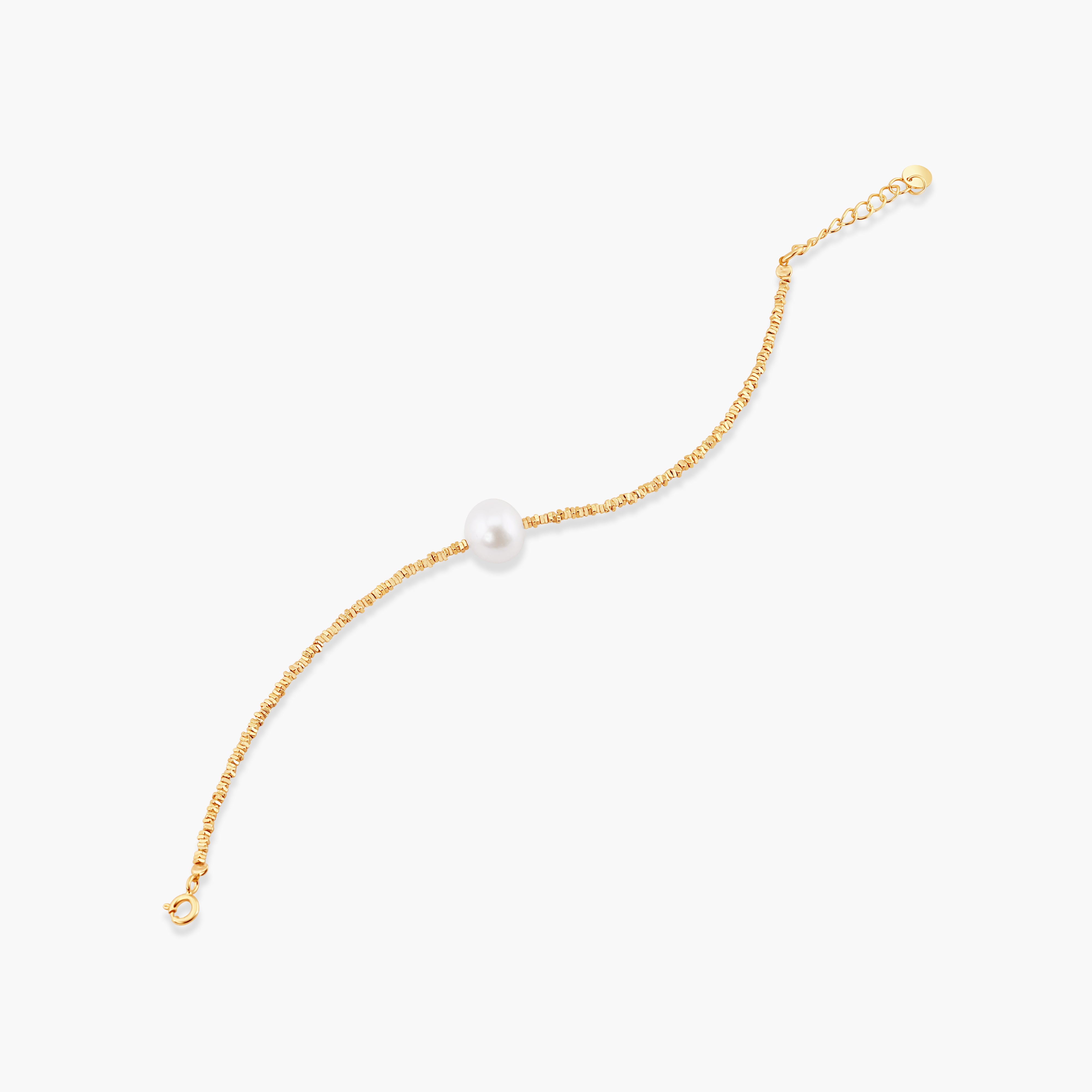 GOLD NUGGET PEARL BRACELET