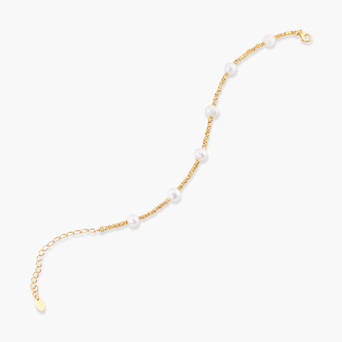 MIA GOLD CHIP PEARL BRACELET