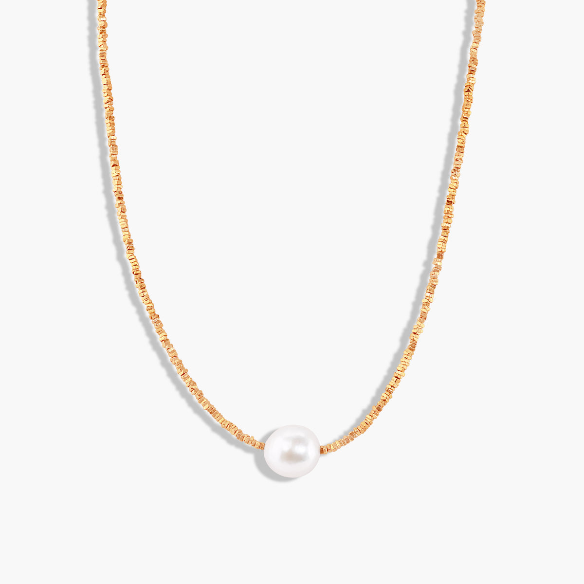 GOLD NUGGET PEARL NECKLACE