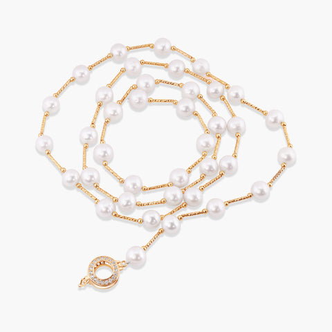 PEARL & GOLD "Broken Pearl Style" NECKLACE