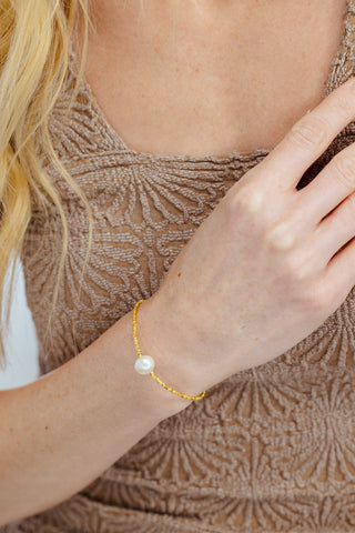 JAMIE GOLD NUGGET PEARL BRACELET