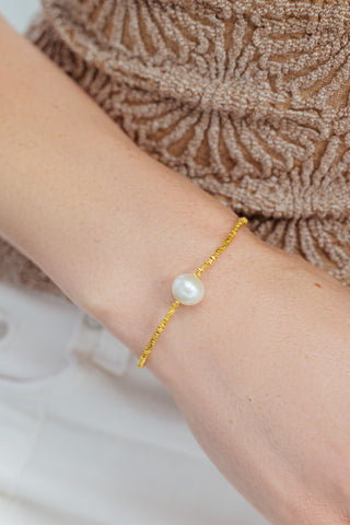JAMIE GOLD NUGGET PEARL BRACELET