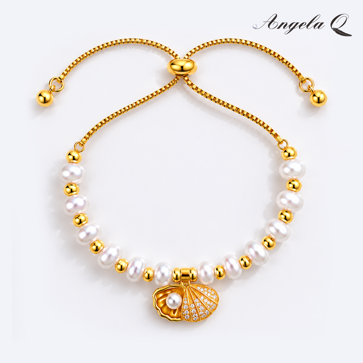 AVALON - PEARL SHELL CHARM BRACELET