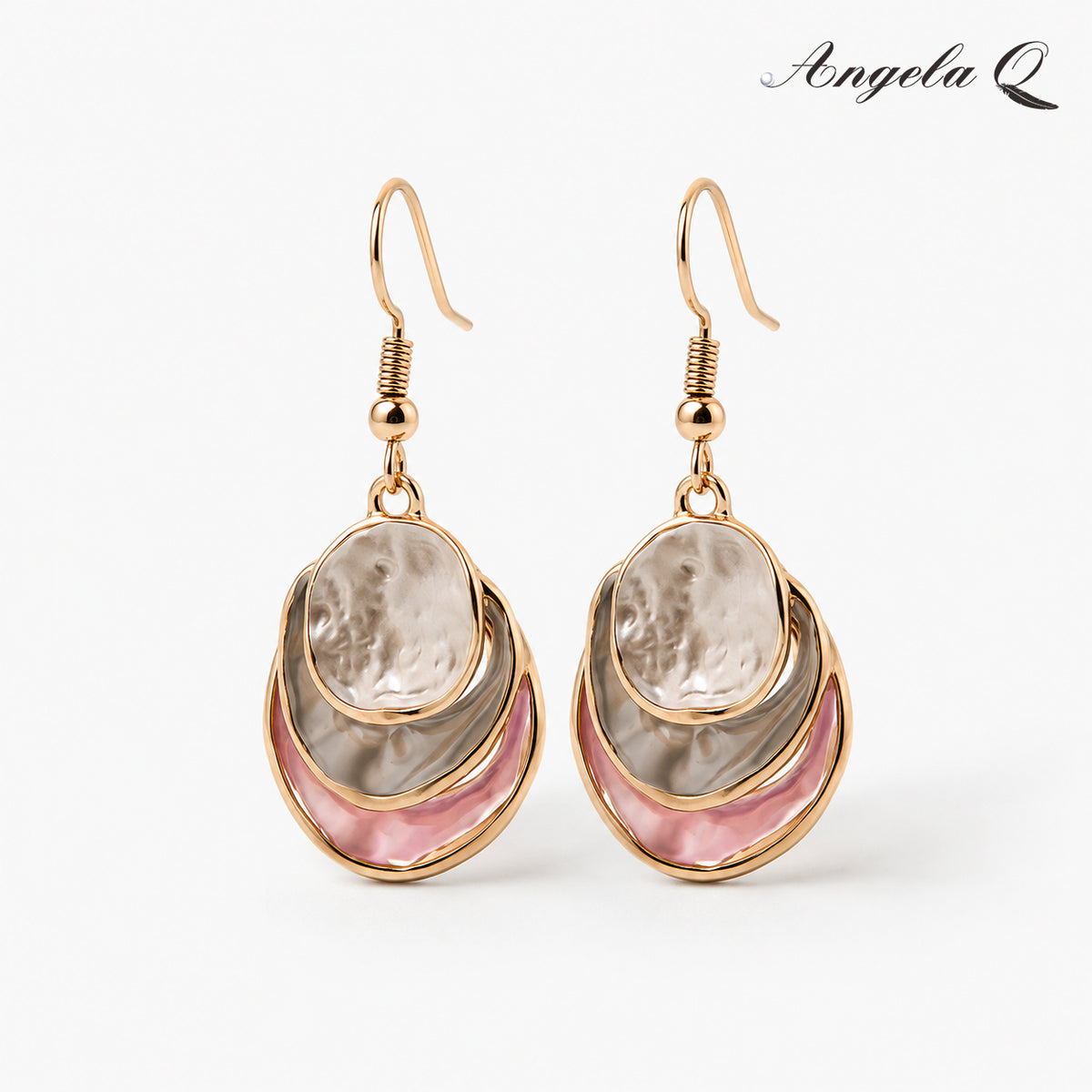 ROSE COVE BLUSH SHELL DROP EARRINGS-400053N