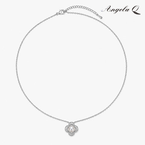 SILVER COVE - CZ FLORAL DROP NECKLACE