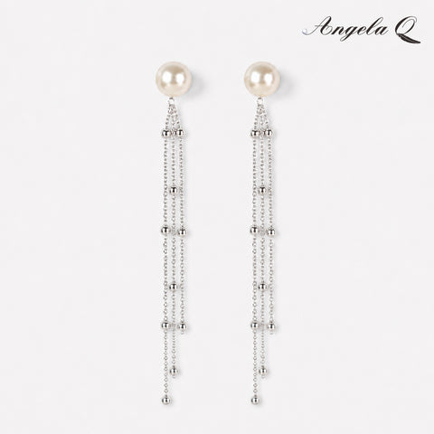 PACIFICA - PEARL FRINGE DROP EARRINGS