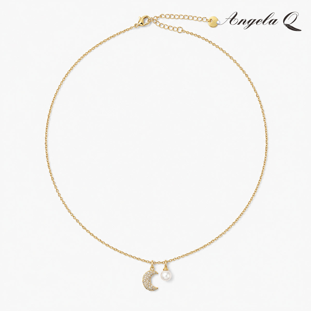 LUNA COVE - PEARL MOON NECKLACE