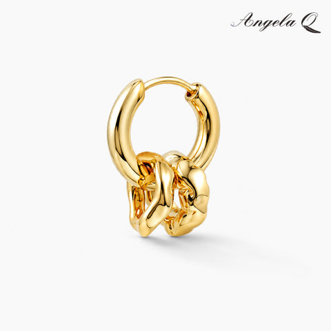 MALIBU BOW HOOP EARRINGS-400049T