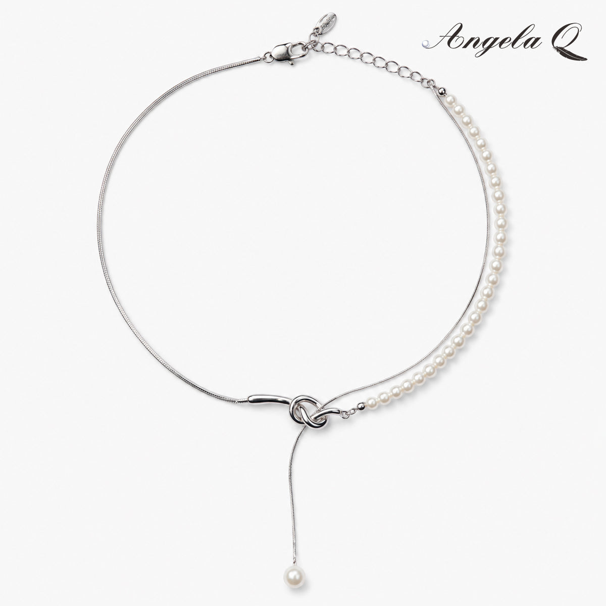 HALF MOON BAY - ASYMMETRIC PEARL DROP NECKLACE
